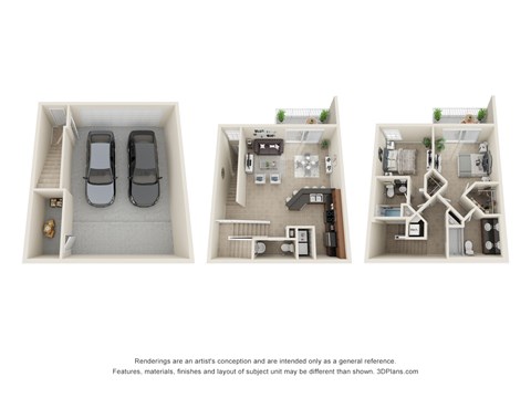 Aragon two Bedroom Townhome with Garage